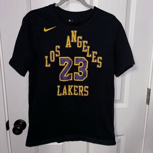 Nike Black Los Angeles Lakers #23 Tee with Yellow & Purple Graphics